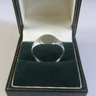 VINTAGE STERLING SILVER SIGNET RING * SIZE R *