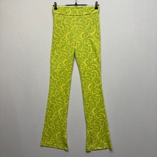NWT Zara Women Pull On Flare Leg Knit Pants Size Medium Colorful D075 -17