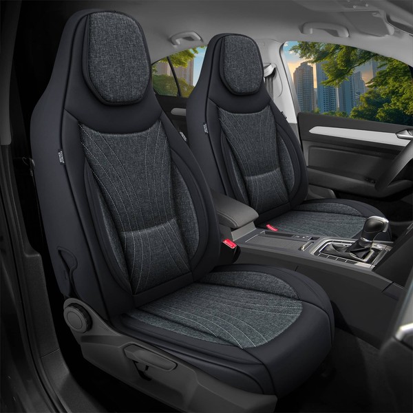 SchonbezüGe SitzbezÜGe FüR Smart Fortwo Forfour 453 Bj Ab 2014 In Schwarz/Anthra-image