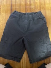 The Children's Place Boys Sz 16 Shorts Gray Cargo Pull On Adjustable 100 Cotton