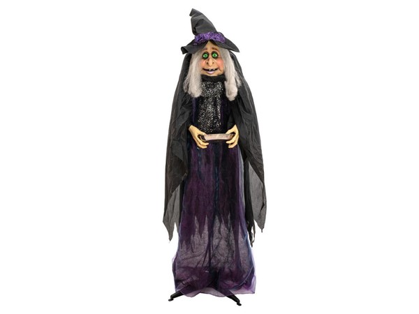 INNA-Glas Deko Halloween Grusel Hexe Genoveffa, 50X45X180Cm-image