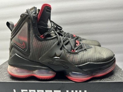 Nike LeBron 19 XIX Siz 11 Bred Men's Basketball Shoes Black/Red CZ0203-001 EUC