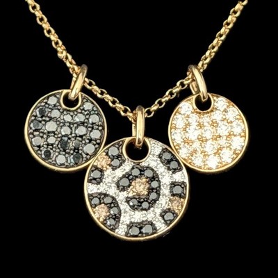 EFFY Diamonds 14k Gold Signature Safari Confetti Animal Print Necklace 16''-18''