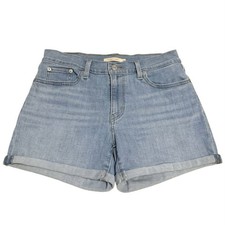 Levi's Denim Shorts Mid Rise Cuffed Stretch Women's Size 29 4