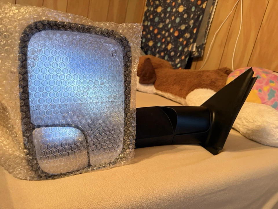 Espejo retrovisor de remolque Dodge Ram 2500/3500 2005-2009 lado izquierdo manual color negro Foto 3 de 3