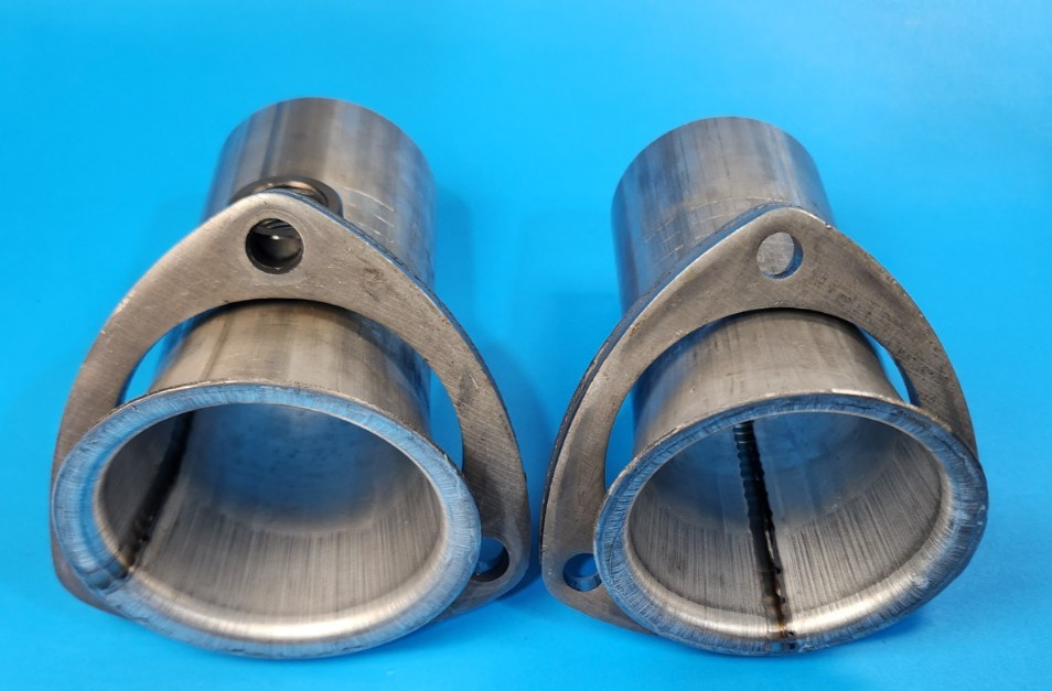 3"Header To 2.5"OD Aluminized 3 Bolt Gasket Style Collector Reducers With02 Bung