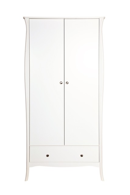 Steens Baroque Kleiderschrank 2 Trg Mit Schubalde In Mdf Weiss Vintage Modern Gunstig Kaufen Ebay