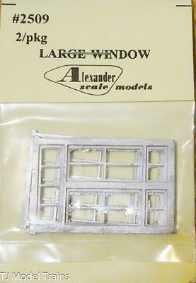 Alexander Scale Models #2509 Large Windows (16 Pane) (Light Metal Casting )