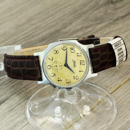 ZIM pobeda 2602 men's vintage mechanical USSR Soviet wristwatch 15 jewels - Picture 7 of 11