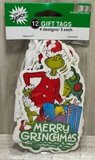 How the Grinch Stole Christmas 12 Gift Tags NEW Dr Seuss Max