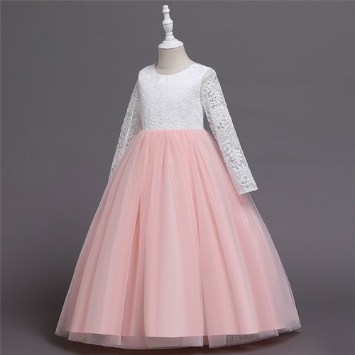 Flower Girls Kids Princess Dress Tutu Bridesmaid Pageant Christmas Party Gown - Picture 19 of 37