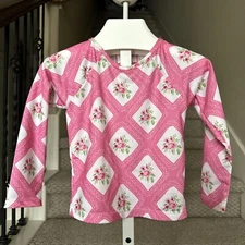 Sweet Honey Clothing Size 5 Girls Floral Pink Swim Beach Long sleeve Rash Guard