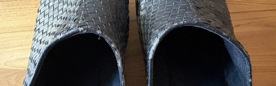 Zuecos Cordani CARMA-2 para mujer tejidos de cuero negro talla 38 (US 7,5-8) sin cordones Foto 4 de 4