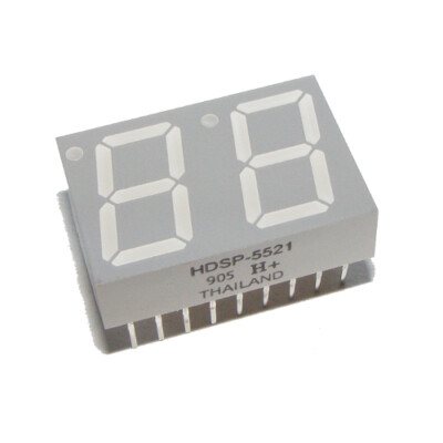 [10pcs] HDSP-5521 2-Digit 7-seg Numeric Display 14.2mm High Effi. Red Avago