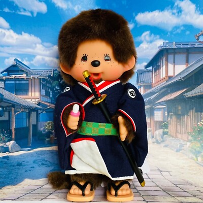 Monchhichi Samouraï Traditionnel Par Sekiguchi - 18 Cm - Neuf - Rare - Japon