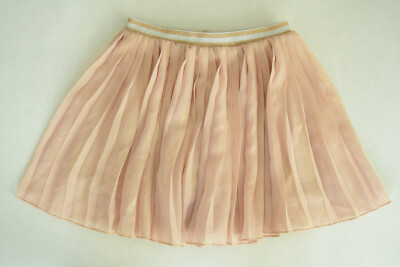 H&M Rock 110 116 122 Gummibund Kleid doppellagig Tutu Tüll neu w Glitzer nude