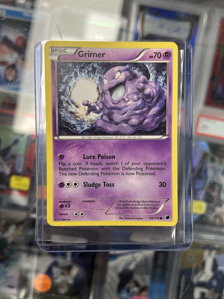 MISPRINT ERROR Grimer Plasma Freeze 45/116 Black & White 9 Pokémon