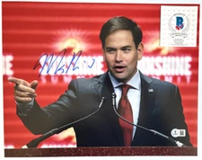 SENATOR MARCO RUBIO SIGNED 11x14 PHOTO FLORIDA SECRETARY OF STATE GOP 2028 j BAS