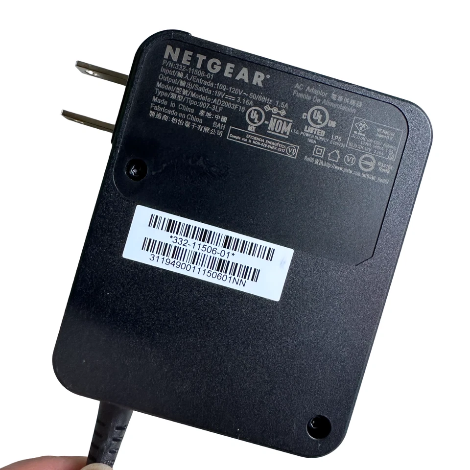 AC Adapter For NETGEAR Router AD2003F10 Power Supply Cord Charger -US 19V 3.16A - Image 3 of 4