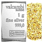 1 GRAM .999 SILVER VALCAMBI COMBIBAR BU +10 PIECE ALASKAN GOLD NUGGETS