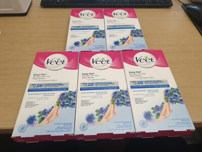 Veet Wax Strips Easy Gel - für empfindliche Haut 12 Streifen x 5 NUR £19,99 PORTOFREI