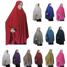 Muslim Overhead Women Scarf Hijab Prayer Kaftan Abaya Islamic Khimar Wrap Shawl