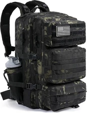Specialty Knives & Tools Ninja Tactical Daypack Backpack, 50L Black Camo