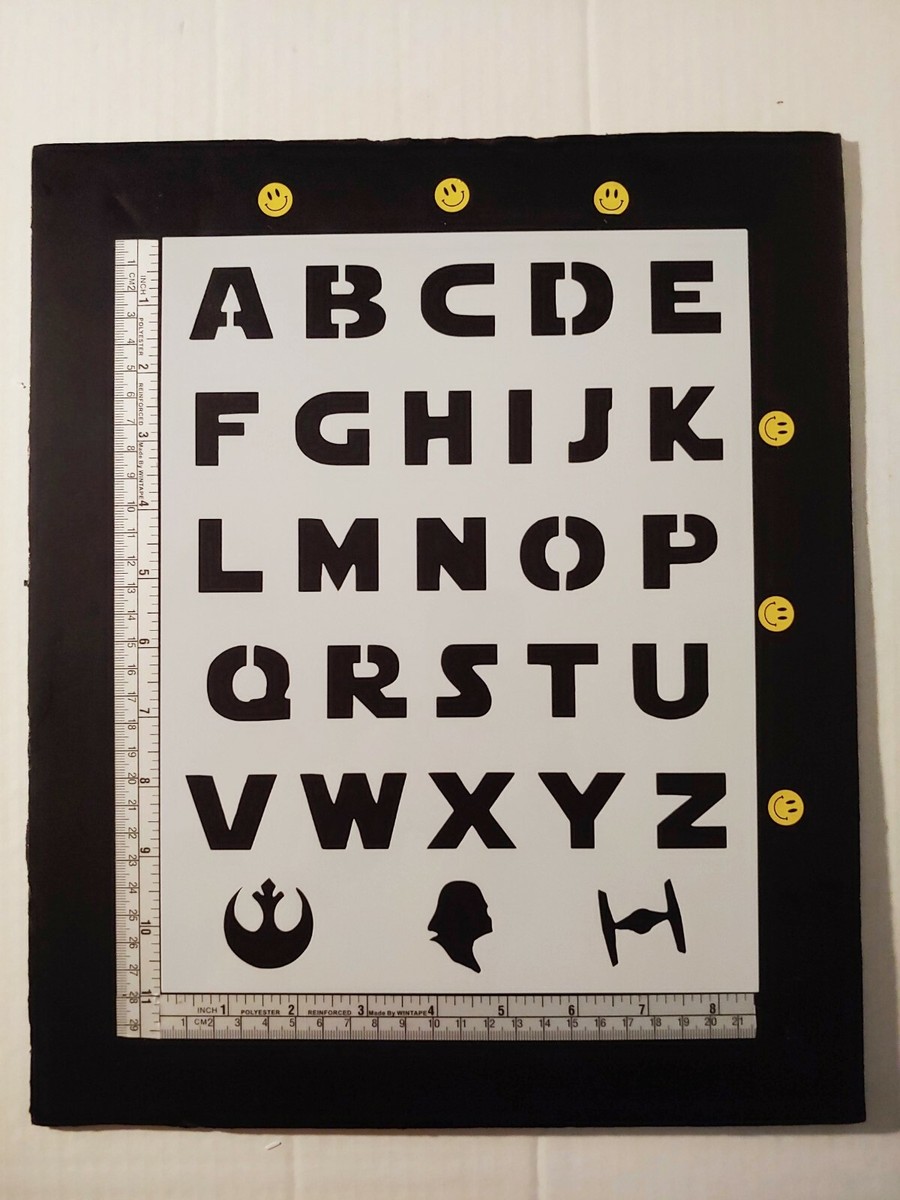 Star Wars Font Alphabet Letters Darth Vader 8.5 star-wars-font-alphabet-letters-darth-vader-8-5-x11-stencil-fast-free-shipping-ebay
