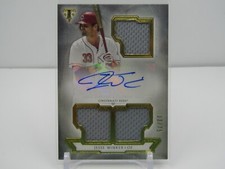 JESSE WINKER 2018 TOPPS TRIPLE THREADS TRIPLE PATCH AUTOGRAPH AUTO #13/75- REDS!
