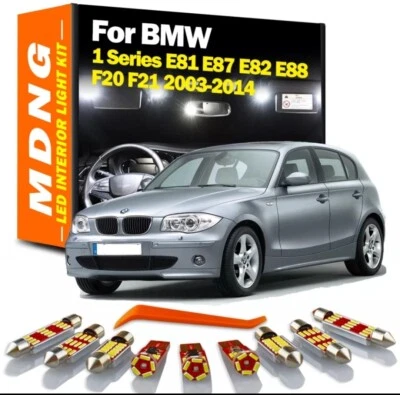 Pack Intérieur LED pour BMW M E81 E87 E88 E82 Serie 1 Kit Ampoule Blanc 11pcs - Photo 1/3