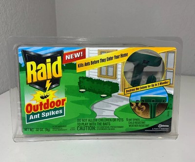 Raid Outdoor Ant Spikes 6 Count .32 oz New 3 Month Supply ...