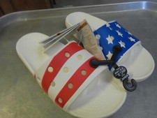 New Crocs Classic American Flag Slide Sandal Men's 5 Women's 7