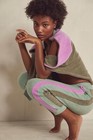 Intimately FREE PEOPLE Blue Monday Fleece Joggers In Valley Girl Combo Green XS — photo 3