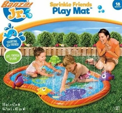 Brand New 58-Inch Banzai Sprinkle Friends Play Mat Watermat Fun for Small Kids