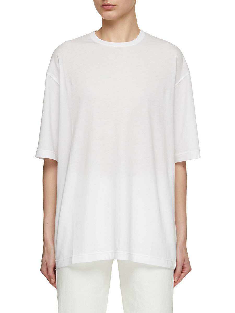 FILA T shirt donna THE ROW cotone cashmere estiva nuova top maniche corte sciolto