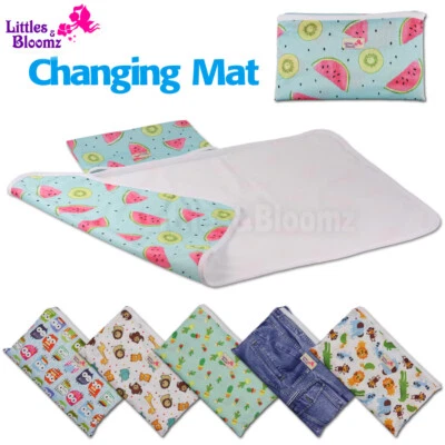 LITTLES&BLOOMZ Baby Portable Foldable Waterproof Travel Nappy Diaper Compact Play Changing Mat