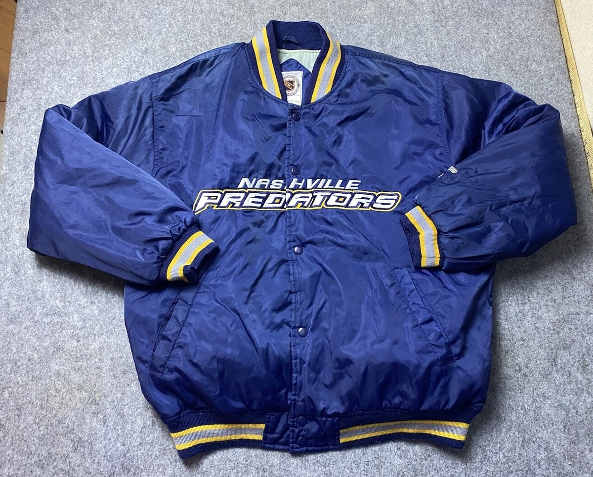 Vintage Nashville Predators Jacket Mens Medium Blue NHL