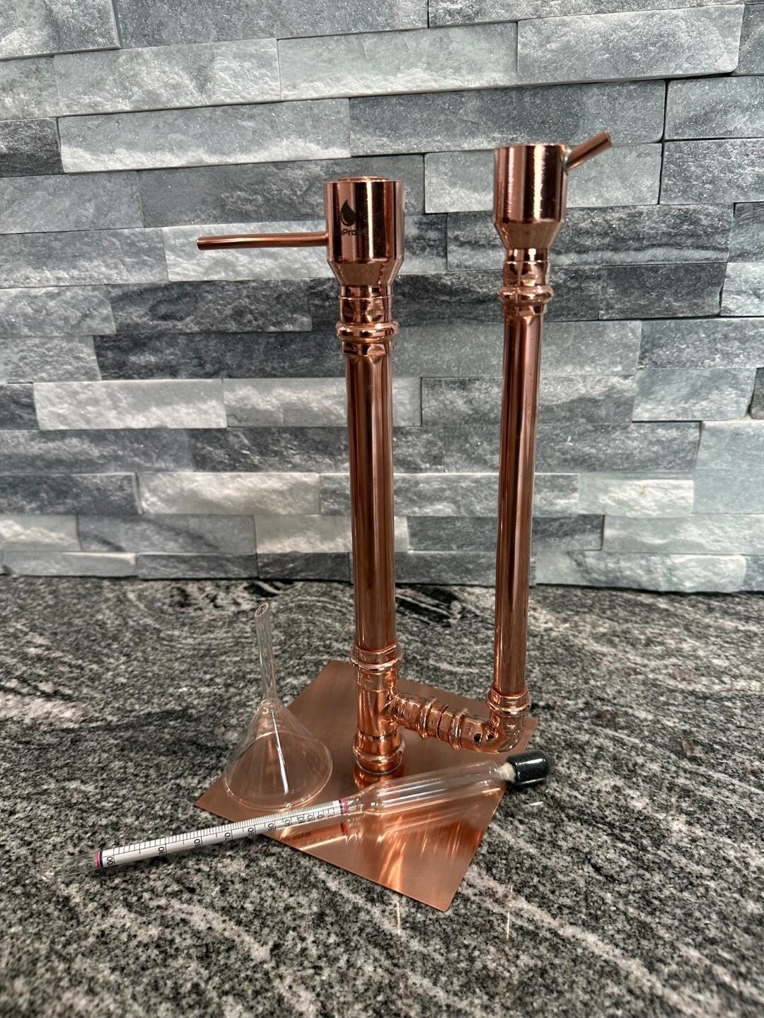 CoProof Copper Proofing Parrot Heads Distilling Moonshine Funnel/Hydrometer A11