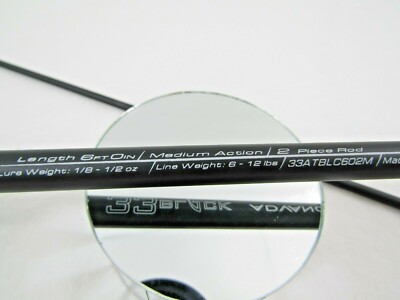 ZEBCO 33 BLACK 6' ADVANCED TACTICAL GRIP ROD MEDIUM ACTION 2 PIEC