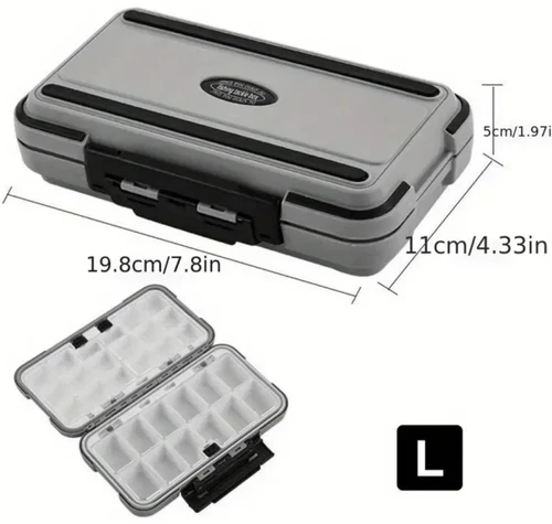 1x Fishing Lure Bait Tackle 2 Layer Storage Box Case Waterproof Compartments NEW - Picture 115 of 150