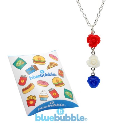 Bluebubble ROSENKNOSPE Könige Krönung Halskette Blume Braut Brautjungfer Vintage Abschlussball