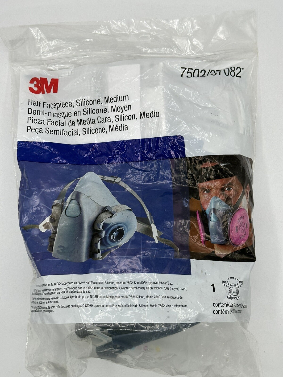 3M 7502 Half Facepiece Respirator Mask - Medium for sale online | eBay 
