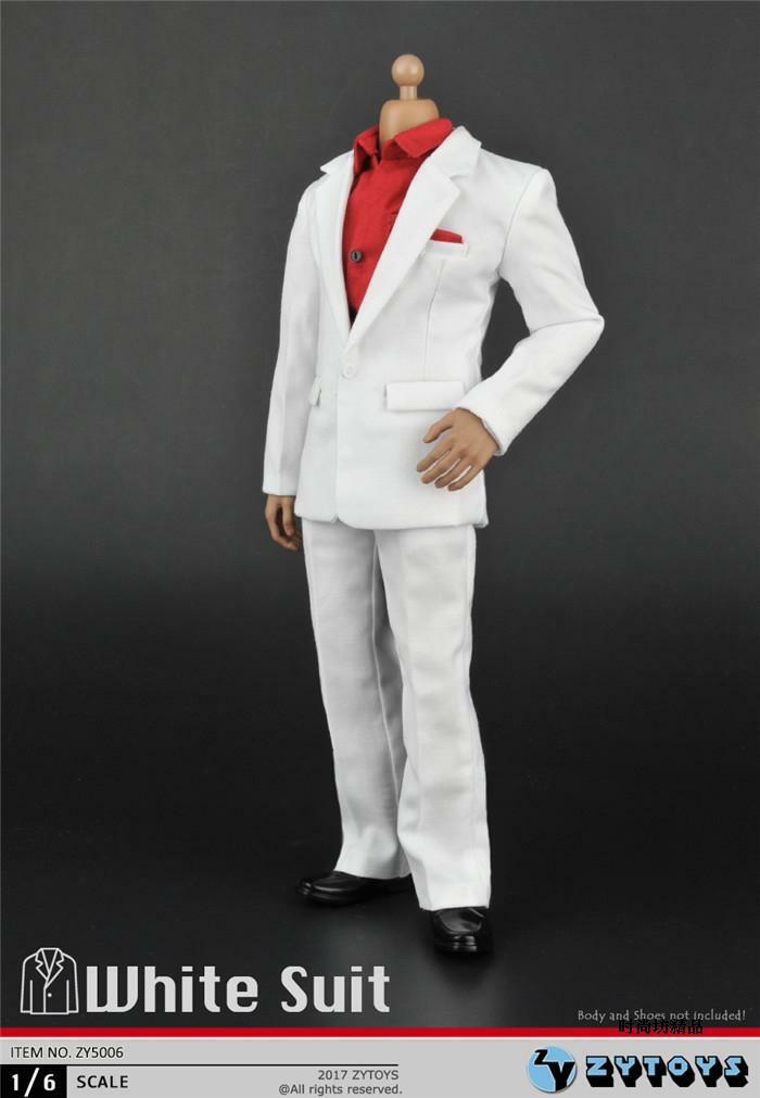 ZYTOYS 1/6 ZY5006 Men's White Suit Clothes For 12inch Male ZYTOYS 1/6 ZY5006 Men's White Suit Clothes For 12inch Male