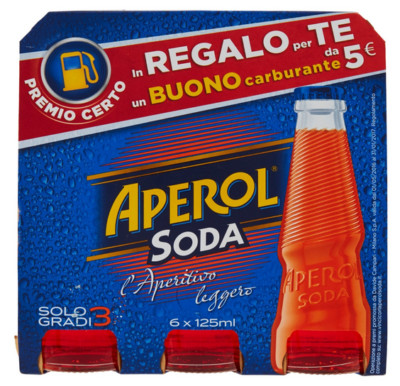 Aperol Soda, 3% (6 x 0,125 L) fertig gemixten APEROL Soda - 3 Varianten