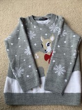 Christmas Girl’s Bambi Style Jumper - Age 5-6yrs