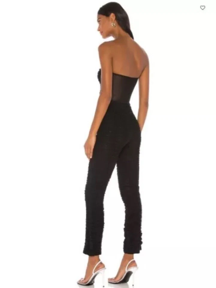 I.AM.GIA Офелия комбинезон Ruche сетки без бретелек эластичной сексуальный черный маленький Aa20 - Изображение 2 из 4