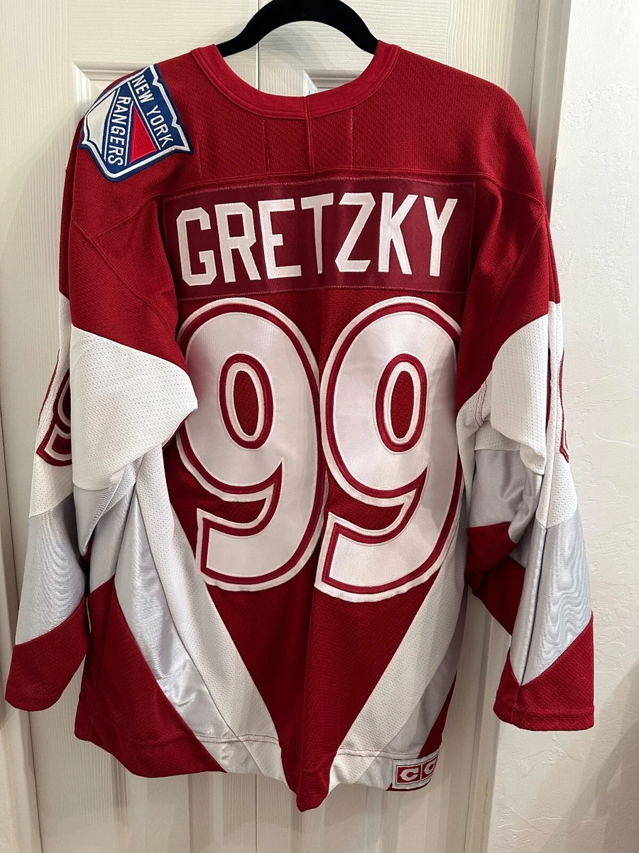 WAYNE GRETZKY  New York Rangers 1999 CCM Vintage Throwback Jersey