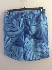 Speedo Men's Swimwear Shorts Trunks Board Lining Blue Pockets Drawstring Size XL