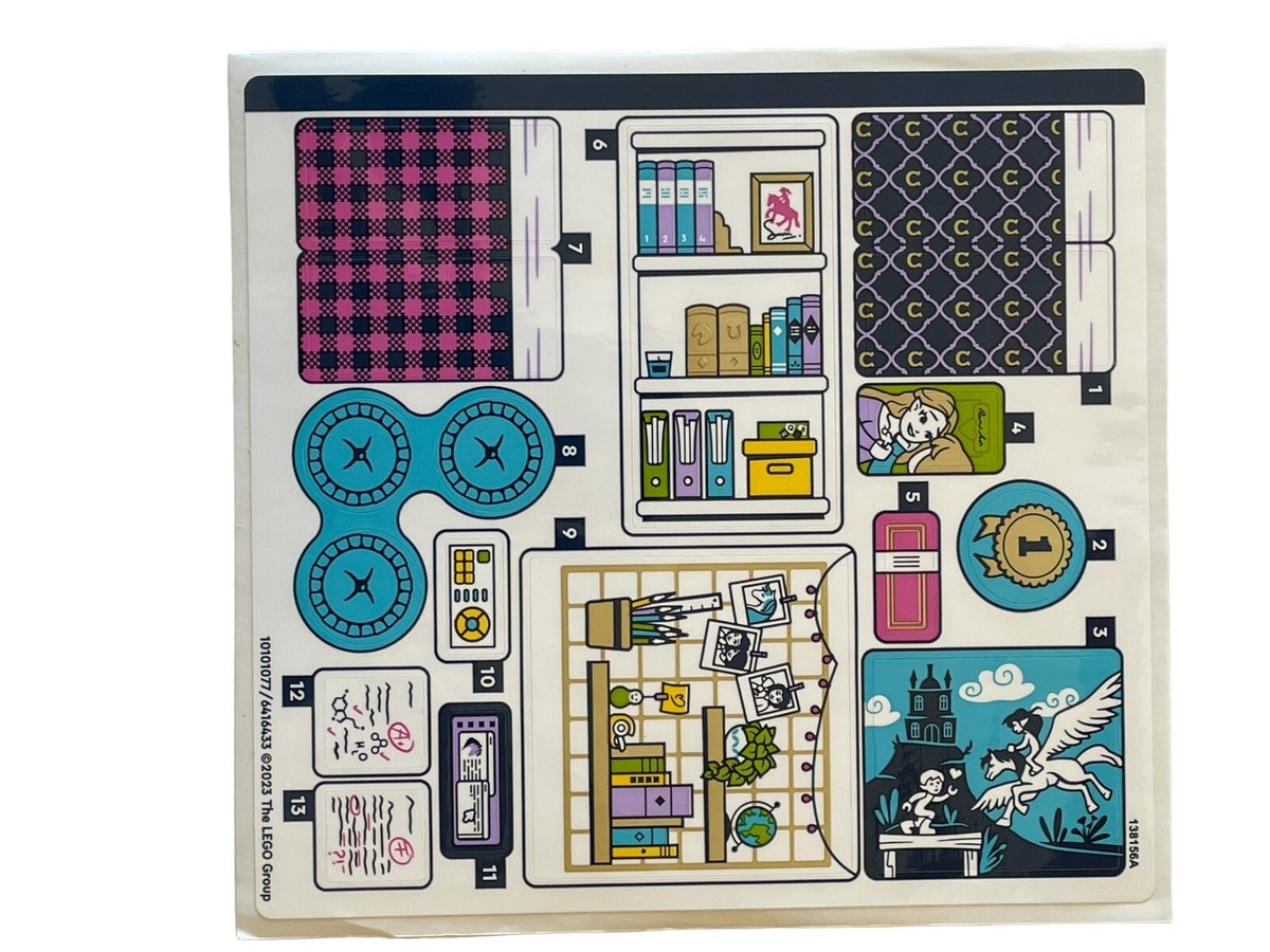 NEW LEGO Sticker Sheet for Set 41740 Friends: Aliya's Room