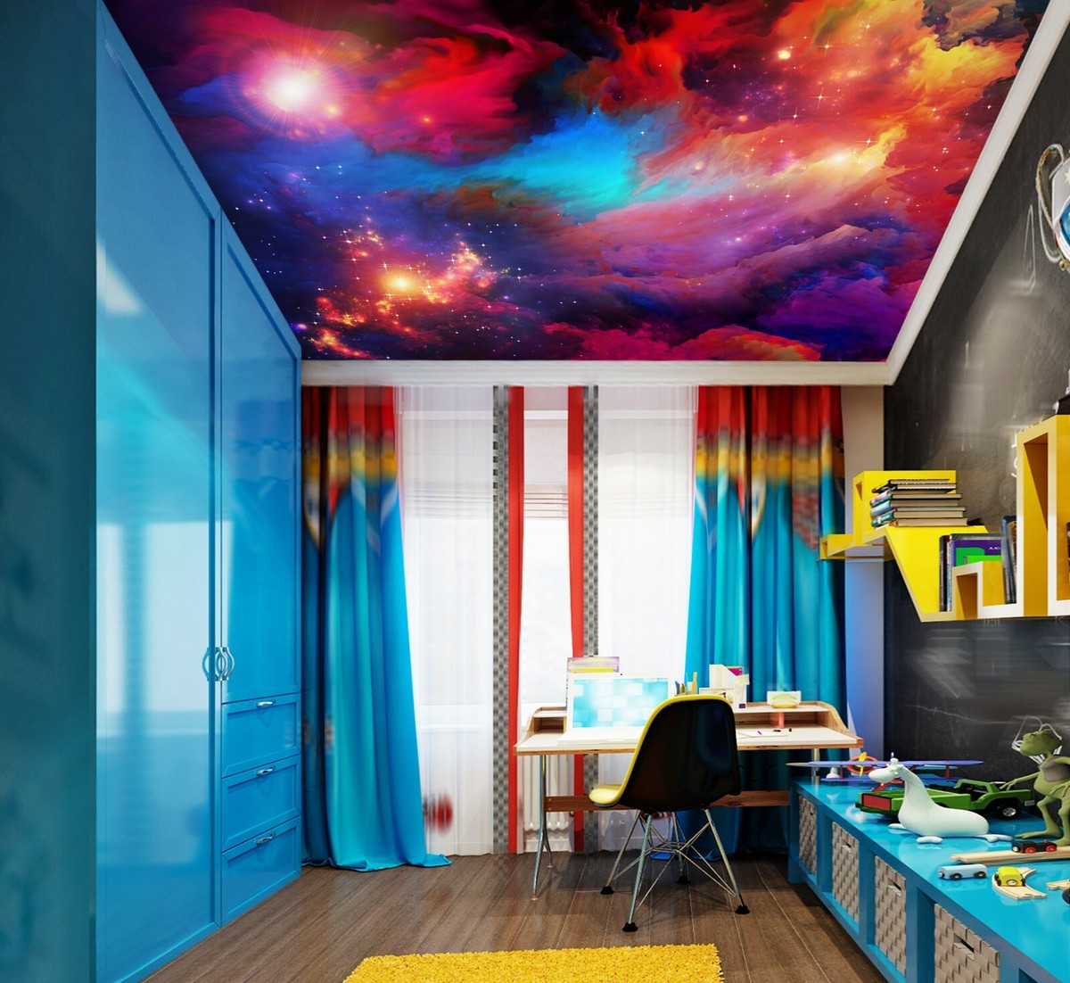 Papier Peint 3D Sirène NA6462 – Décalcomanie Murale Plafond – Déco AJ MUR Fay